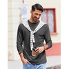 image:imageCOOFANDY Mens Long Sleeve Tee Shirts Stretch Crew Neck Tee Shirts Casual T Shirts for MenDark Grey