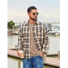 image:imageCOOFANDY Mens Long Sleeve Tee Shirts Stretch Crew Neck Tee Shirts Casual T Shirts for MenKhaki