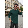 image:imageCOOFANDY Mens Long Sleeve Tee Shirts Stretch Crew Neck Tee Shirts Casual T Shirts for MenLake Green