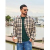 image:imageCOOFANDY Mens Long Sleeve Tee Shirts Stretch Crew Neck Tee Shirts Casual T Shirts for MenLake Green