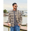 image:imageCOOFANDY Mens Long Sleeve Tee Shirts Stretch Crew Neck Tee Shirts Casual T Shirts for MenLight Grey