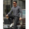 image:imageCOOFANDY Mens Long Sleeve Tee Shirts Stretch Crew Neck Tee Shirts Casual T Shirts for MenLight Grey