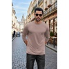 image:imageCOOFANDY Mens Long Sleeve Tee Shirts Stretch Crew Neck Tee Shirts Casual T Shirts for MenLight Khaki