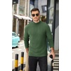 image:imageCOOFANDY Mens Mock Neck Sweater Lightweight Ribbed Knit Casual PulloverArmy Green