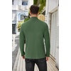 image:imageCOOFANDY Mens Mock Neck Sweater Lightweight Ribbed Knit Casual PulloverArmy Green