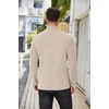 image:imageCOOFANDY Mens Mock Neck Sweater Lightweight Ribbed Knit Casual PulloverBeige