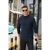 image:imageCOOFANDY Mens Mock Neck Sweater Lightweight Ribbed Knit Casual PulloverDark Blue