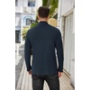 image:imageCOOFANDY Mens Mock Neck Sweater Lightweight Ribbed Knit Casual PulloverDark Blue