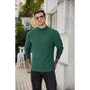 image:imageCOOFANDY Mens Mock Neck Sweater Lightweight Ribbed Knit Casual PulloverDark Green