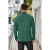 image:imageCOOFANDY Mens Mock Neck Sweater Lightweight Ribbed Knit Casual PulloverDark Green