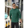 image:imageCOOFANDY Mens Mock Neck Sweater Lightweight Ribbed Knit Casual PulloverDark Green