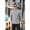 image:imageCOOFANDY Mens Mock Neck Sweater Lightweight Ribbed Knit Casual PulloverGray