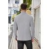 image:imageCOOFANDY Mens Mock Neck Sweater Lightweight Ribbed Knit Casual PulloverGray