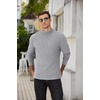 image:imageCOOFANDY Mens Mock Neck Sweater Lightweight Ribbed Knit Casual PulloverGray