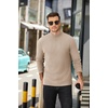 image:imageCOOFANDY Mens Mock Neck Sweater Lightweight Ribbed Knit Casual PulloverKhaki