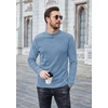 image:imageCOOFANDY Mens Mock Neck Sweater Lightweight Ribbed Knit Casual PulloverLight Blue