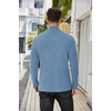 image:imageCOOFANDY Mens Mock Neck Sweater Lightweight Ribbed Knit Casual PulloverLight Blue