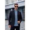 image:imageCOOFANDY Mens Mock Neck Sweater Lightweight Ribbed Knit Casual PulloverLight Blue