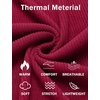 image:imageCOOFANDY Mens Mock Neck Sweater Lightweight Ribbed Knit Casual PulloverWine Red