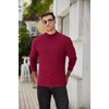 image:imageCOOFANDY Mens Mock Neck Sweater Lightweight Ribbed Knit Casual PulloverWine Red