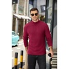 image:imageCOOFANDY Mens Mock Neck Sweater Lightweight Ribbed Knit Casual PulloverWine Red