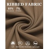 image:imageCOOFANDY Mens Mock Turtleneck Long Sleeve Shirts Slim Fit Basic TShirt Ribbed Pullover Sweater1 Packbrown