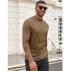 image:imageCOOFANDY Mens Mock Turtleneck Long Sleeve Shirts Slim Fit Basic TShirt Ribbed Pullover Sweater1 Packbrown