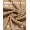 image:imageCOOFANDY Mens Mock Turtleneck Long Sleeve Shirts Slim Fit Basic TShirt Ribbed Pullover Sweater1 Packkhaki
