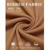 image:imageCOOFANDY Mens Mock Turtleneck Long Sleeve Shirts Slim Fit Basic TShirt Ribbed Pullover Sweater1 Packlight Brown