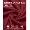 image:imageCOOFANDY Mens Mock Turtleneck Long Sleeve Shirts Slim Fit Basic TShirt Ribbed Pullover Sweater1 Packwine Red