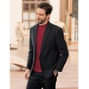 image:imageCOOFANDY Mens Mock Turtleneck Long Sleeve Shirts Slim Fit Basic TShirt Ribbed Pullover Sweater1 Packwine Red