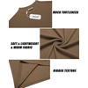 image:imageCOOFANDY Mens Mock Turtleneck Long Sleeve Shirts Slim Fit Basic TShirt Ribbed Pullover Sweater2 Packblack  Brown