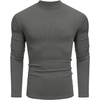 image:imageCOOFANDY Mens Mock Turtleneck Long Sleeve Shirts Slim Fit Basic TShirt Ribbed Pullover Sweater2 Packblack  Dark Grey