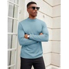 image:imageCOOFANDY Mens Mock Turtleneck Long Sleeve Shirts Slim Fit Basic TShirt Ribbed Pullover SweaterGreenish Blue