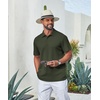 image:imageCOOFANDY Mens Polo Shirt Casual Short Sleeve Textured Knit Polo Golf ShirtsArmy Green