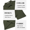 image:imageCOOFANDY Mens Polo Shirt Casual Short Sleeve Textured Knit Polo Golf ShirtsArmy Green