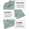 image:imageCOOFANDY Mens Polo Shirt Casual Short Sleeve Textured Knit Polo Golf ShirtsGray Green