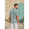 image:imageCOOFANDY Mens Polo Shirt Casual Short Sleeve Textured Knit Polo Golf ShirtsGray Green