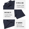 image:imageCOOFANDY Mens Polo Shirt Casual Short Sleeve Textured Knit Polo Golf ShirtsNavy Blue