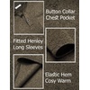 image:imageCOOFANDY Mens Quarter Button Pullover Sweater Mock Neck Thermal FleeceCoffee