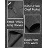 image:imageCOOFANDY Mens Quarter Button Pullover Sweater Mock Neck Thermal FleeceDark Grey