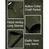 image:imageCOOFANDY Mens Quarter Button Pullover Sweater Mock Neck Thermal FleeceGreen Black Jasper