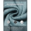 image:imageCOOFANDY Mens Quarter Button Pullover Sweater Mock Neck Thermal FleeceLight Green and White
