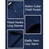 image:imageCOOFANDY Mens Quarter Button Pullover Sweater Mock Neck Thermal FleeceNavy Blue