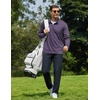 image:imageCOOFANDY Mens Quarter Zip Pullover Lightweight Mock Neck Sweatshirt Casual Long Sleeve Polo ShirtsDeep Purple