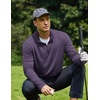 image:imageCOOFANDY Mens Quarter Zip Pullover Lightweight Mock Neck Sweatshirt Casual Long Sleeve Polo ShirtsDeep Purple