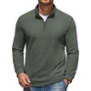 image:imageCOOFANDY Mens Quarter Zip Pullover Mock Neck Sweatshirt Long Sleeve SweaterArmy Green