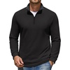 image:imageCOOFANDY Mens Quarter Zip Pullover Mock Neck Sweatshirt Long Sleeve SweaterBlack