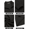 image:imageCOOFANDY Mens Quarter Zip Up Pullover Lightweight Mock Neck Sweatshirt01black