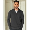 image:imageCOOFANDY Mens Quarter Zip Up Pullover Lightweight Mock Neck SweatshirtDrak Grey